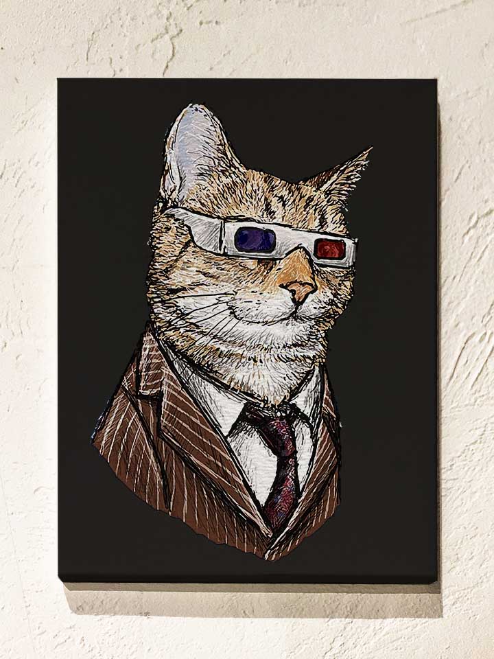 3d-suit-cat-leinwand schwarz 1