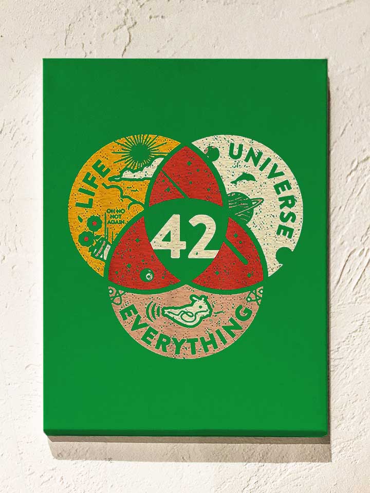 42-answer-to-life-universe-and-everything-leinwand gruen 1