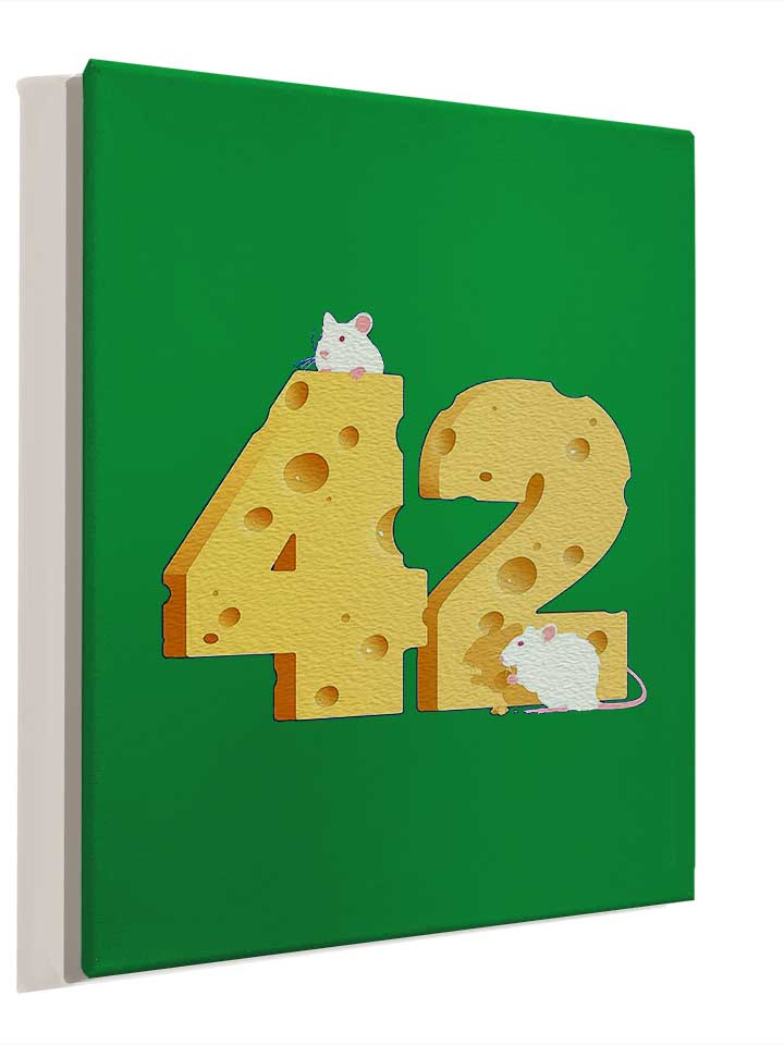 42-cheese-is-the-answer-leinwand gruen 4