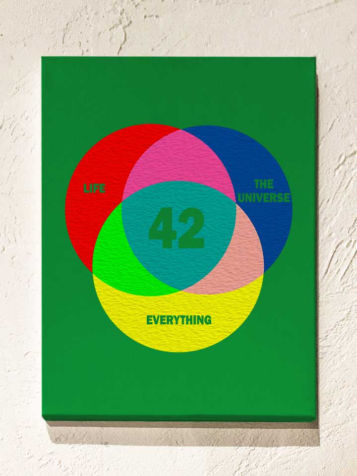 42-life-the-universe-everything-leinwand gruen 1