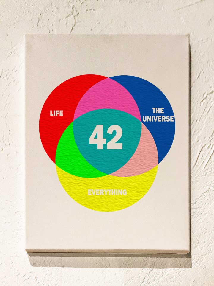 42-life-the-universe-everything-leinwand weiss 1
