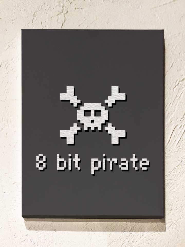 8-bit-pirate-leinwand dunkelgrau 1