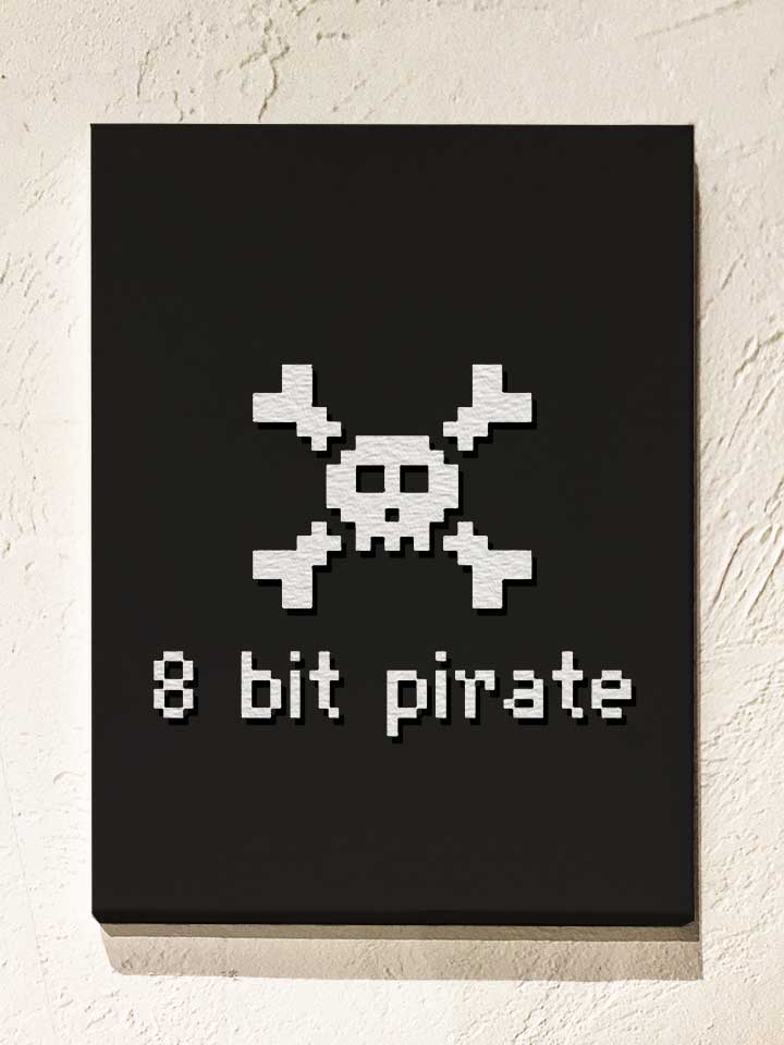 8-bit-pirate-leinwand schwarz 1