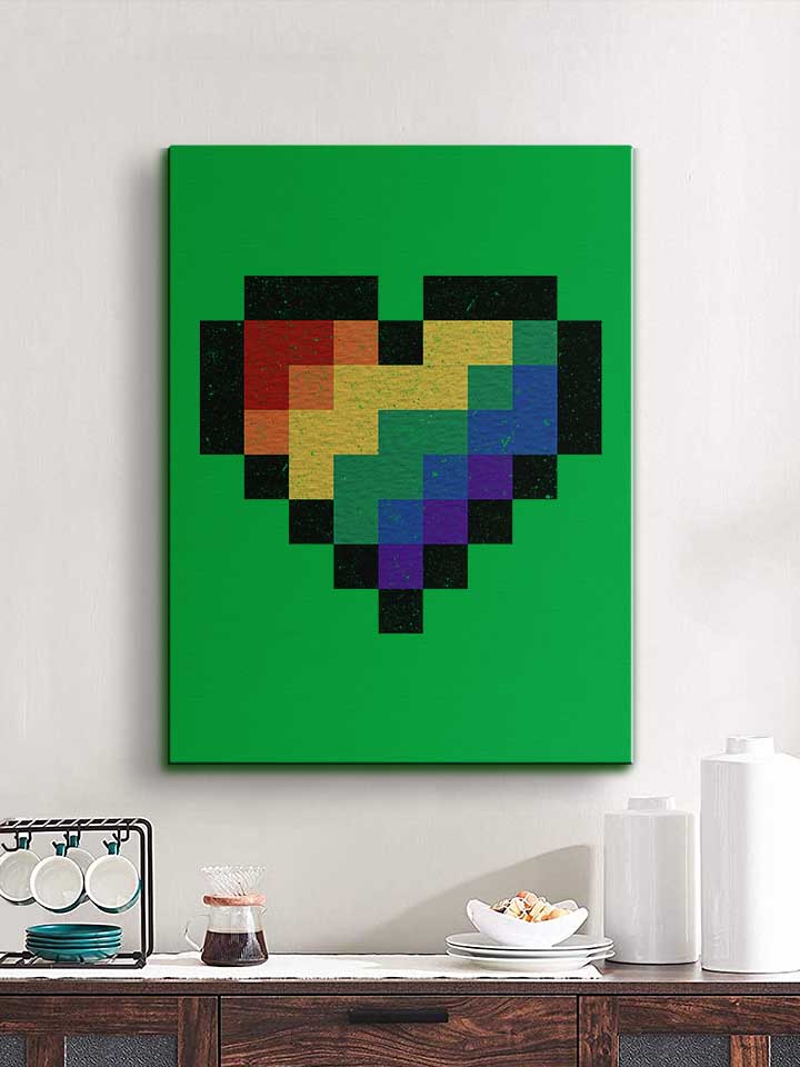 8-bit-rainbow-heart-leinwand gruen 2