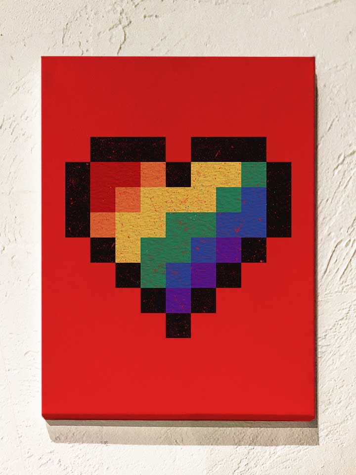 8-bit-rainbow-heart-leinwand rot 1