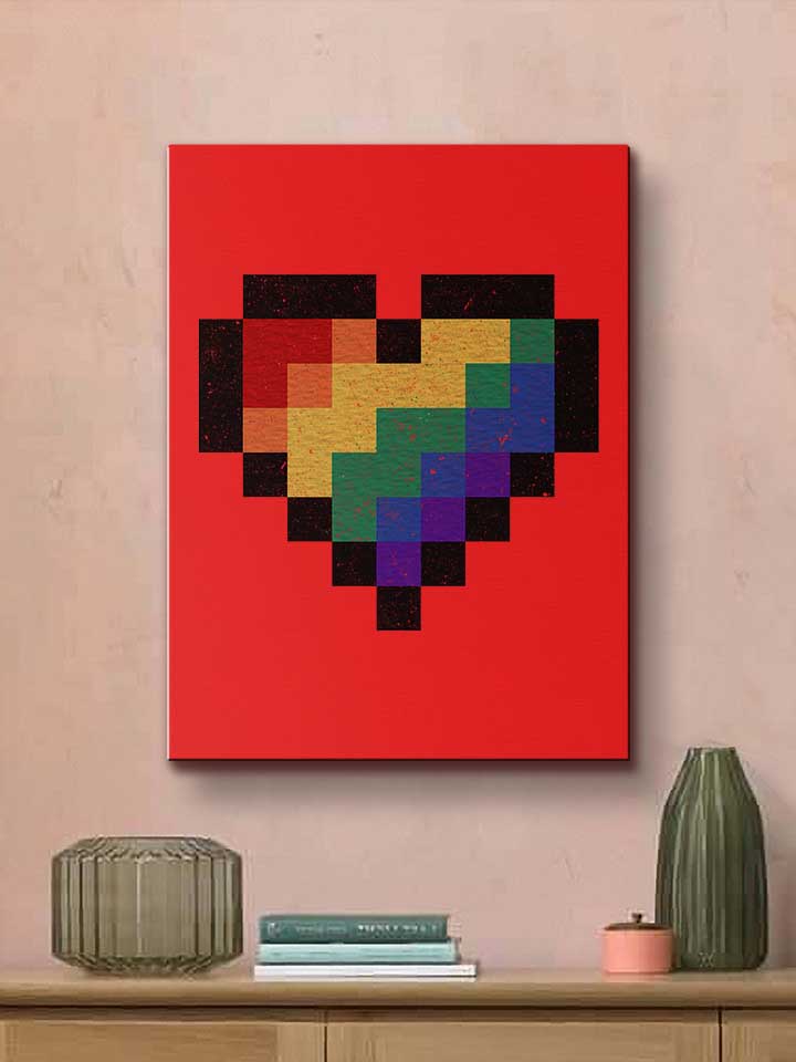8-bit-rainbow-heart-leinwand rot 2