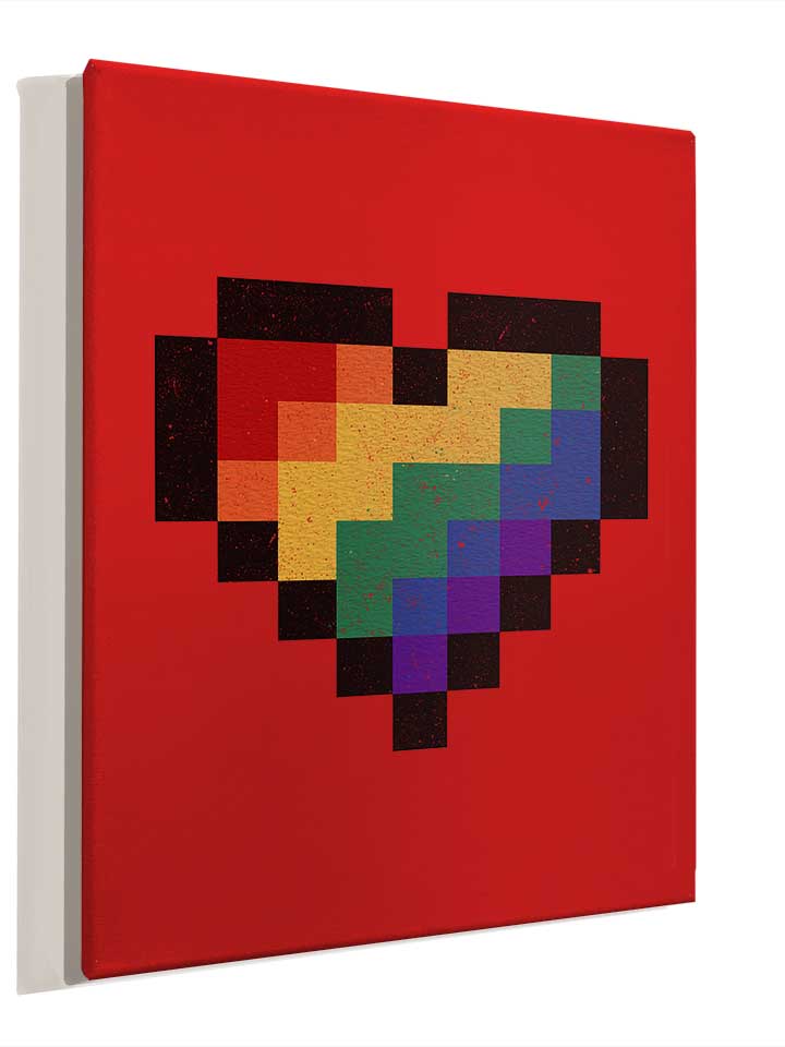 8-bit-rainbow-heart-leinwand rot 4