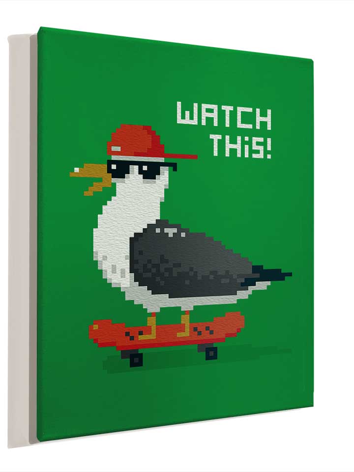 8-bit-skateboard-seagull-leinwand gruen 4