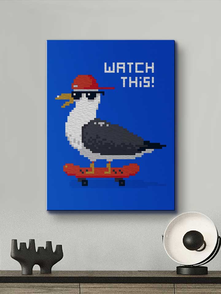 8-bit-skateboard-seagull-leinwand royal 2