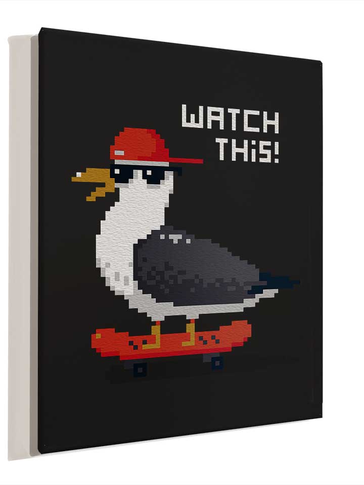 8-bit-skateboard-seagull-leinwand schwarz 4