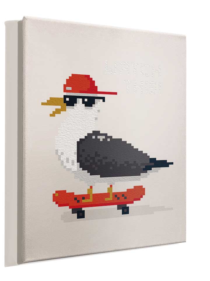 8-bit-skateboard-seagull-leinwand weiss 4