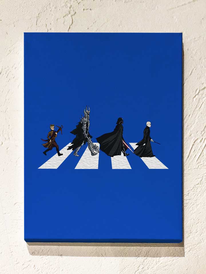 Abbey Road Villians Leinwand royal 30x40 cm