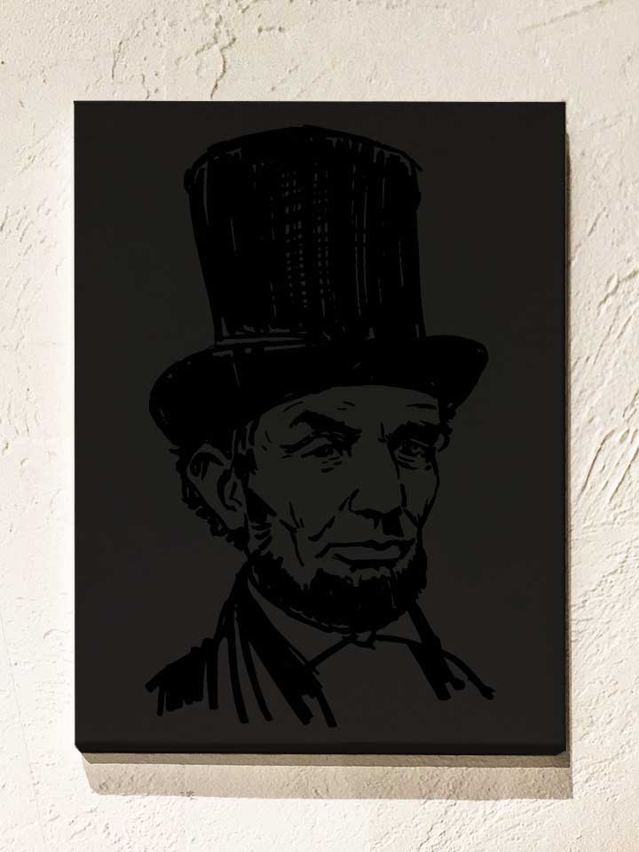 Abraham Lincoln Leinwand schwarz 30x40 cm