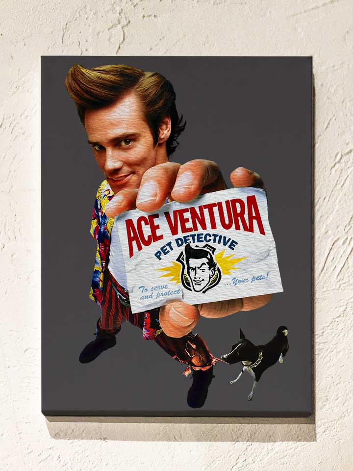 Ace Ventura Leinwand dunkelgrau 30x40 cm