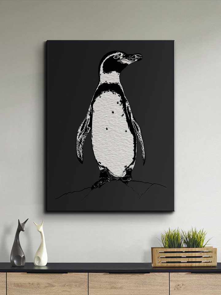 african-penguin-leinwand schwarz 2