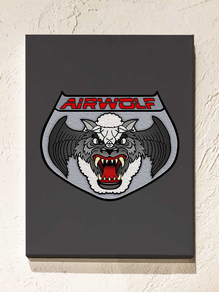 Airwolf Leinwand dunkelgrau 30x40 cm