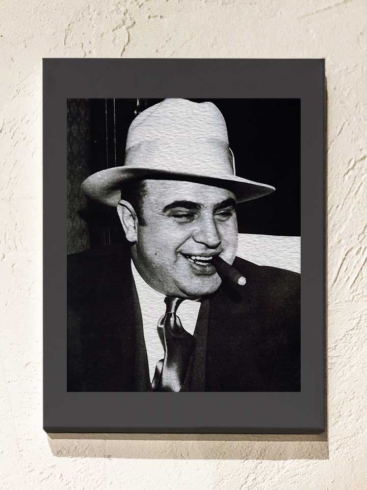 Al Capone Photo Leinwand dunkelgrau 30x40 cm