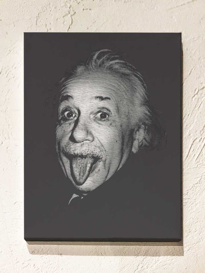 Albert Einstein Genius Tongue Leinwand
