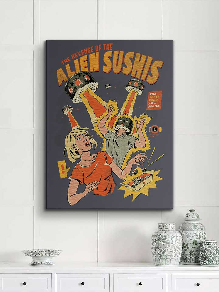 alien-sushis-leinwand dunkelgrau 2