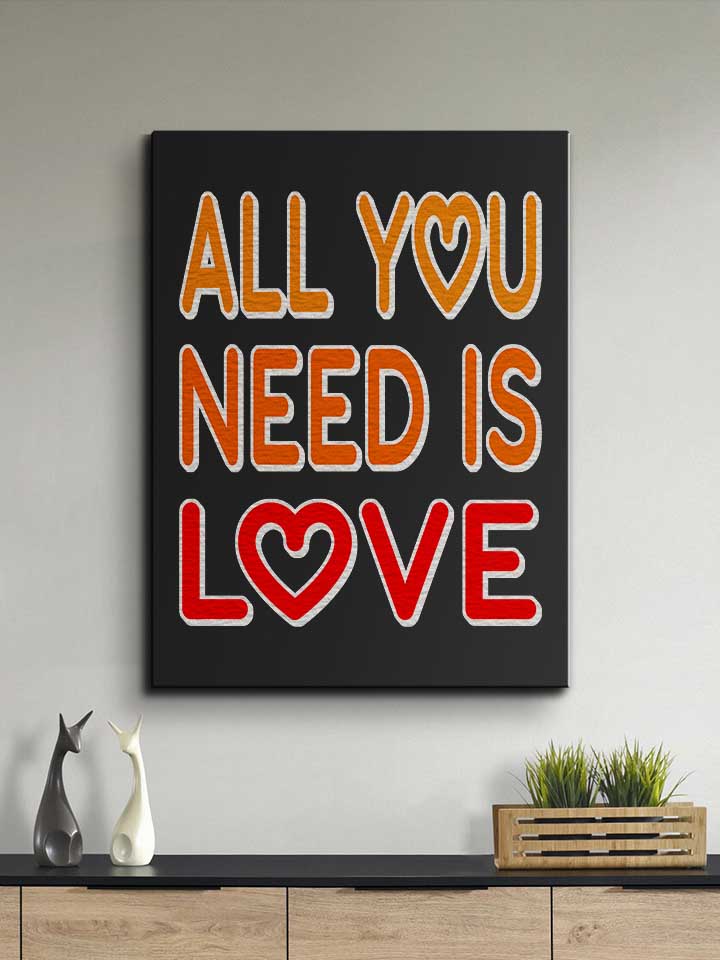 all-you-need-is-love-leinwand schwarz 2