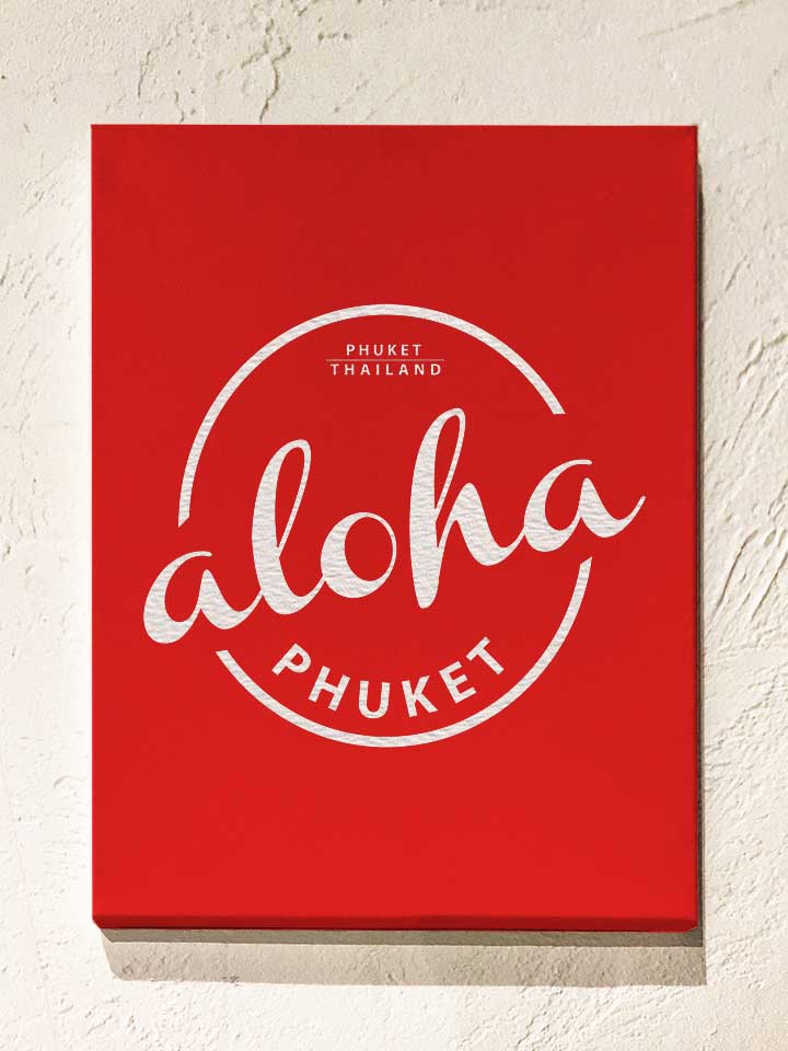 Aloha Phuket Logo Weiss Leinwand