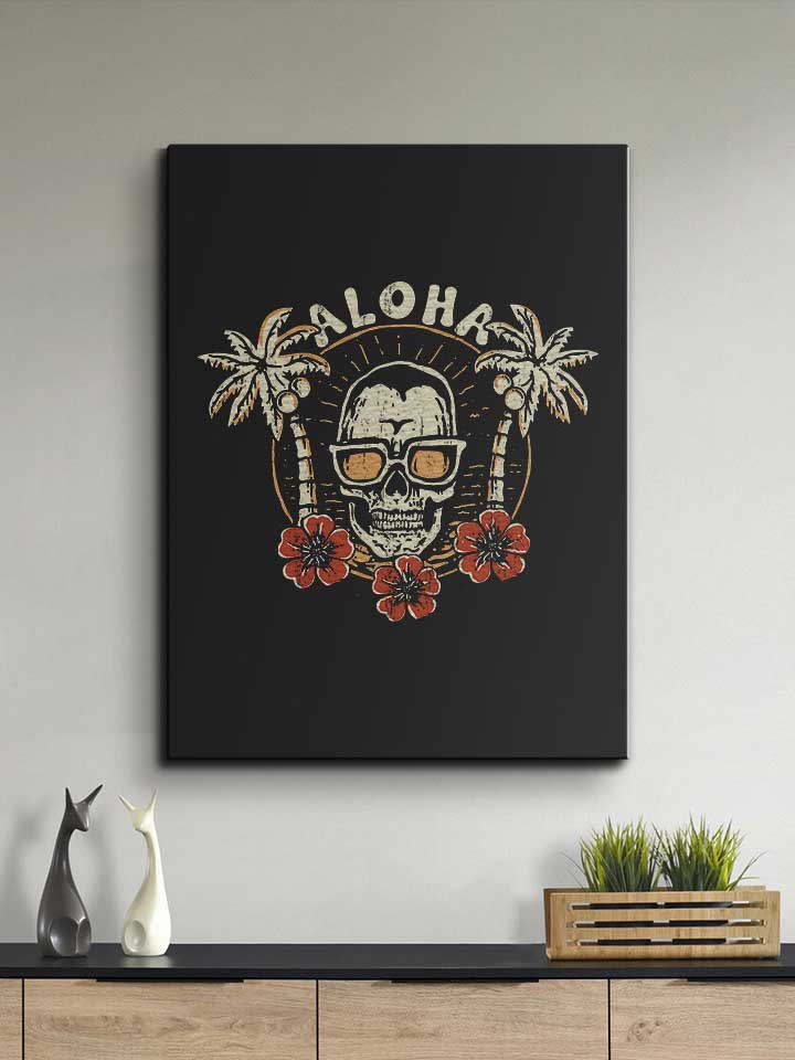 aloha-skull-leinwand schwarz 2