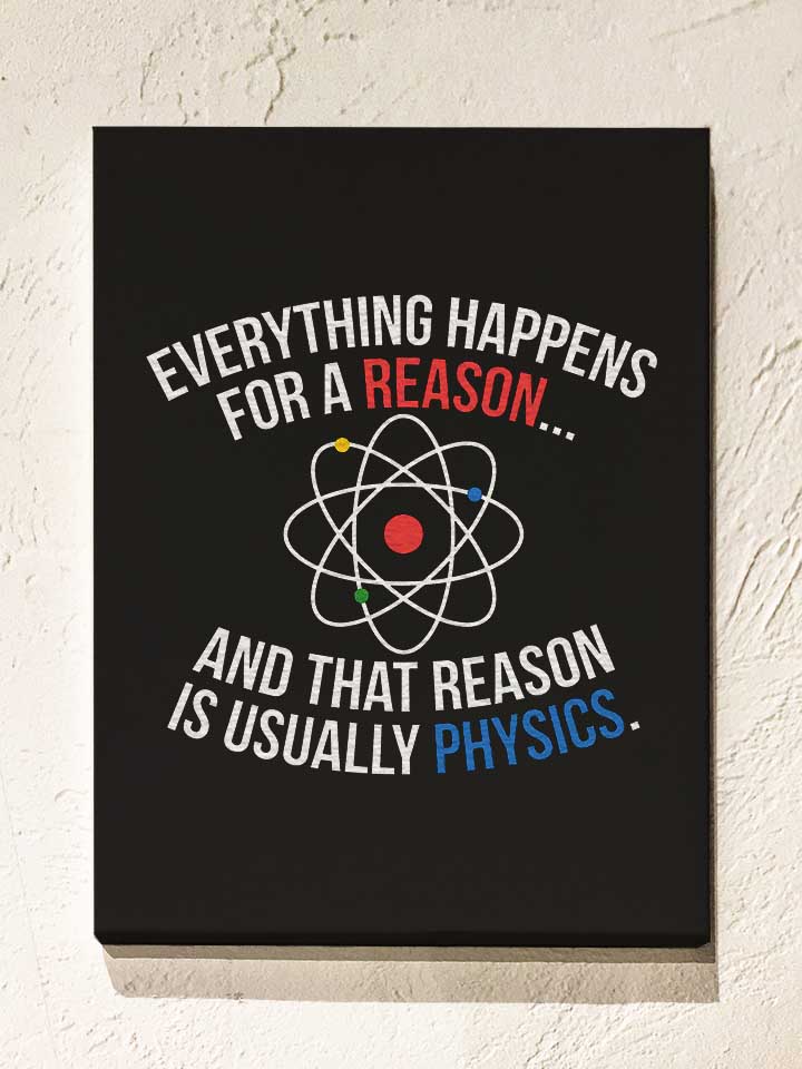 Always Physics Leinwand schwarz 30x40 cm