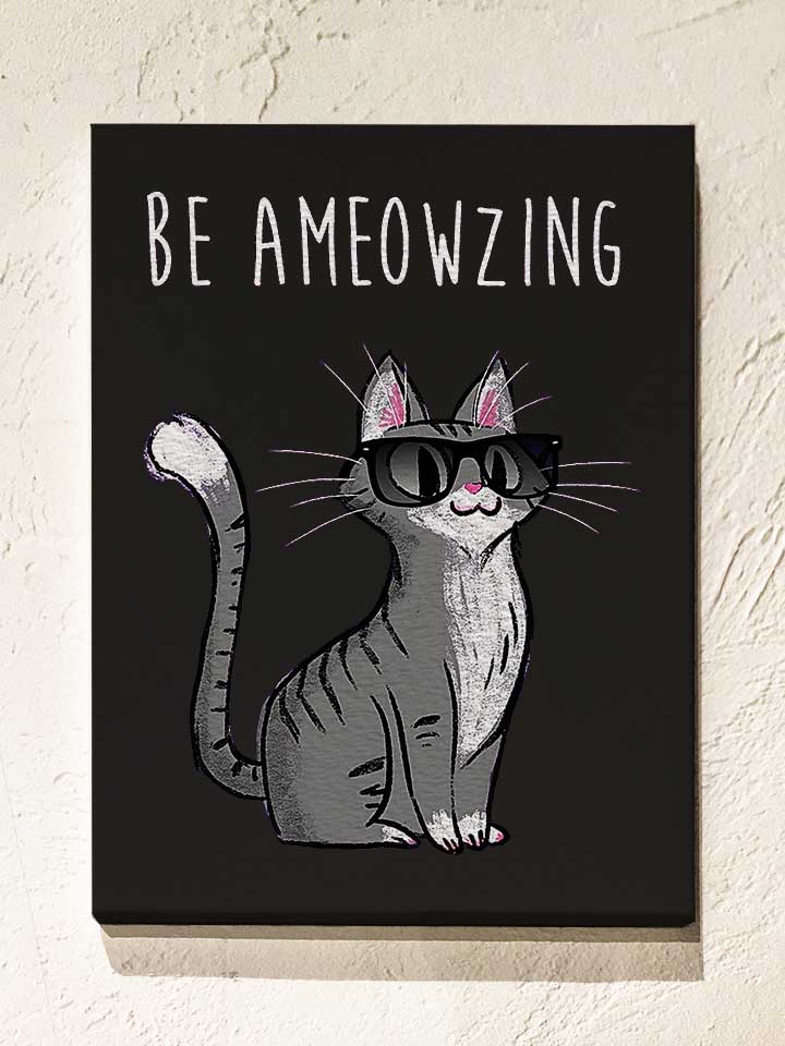 amazing-cat-leinwand schwarz 1