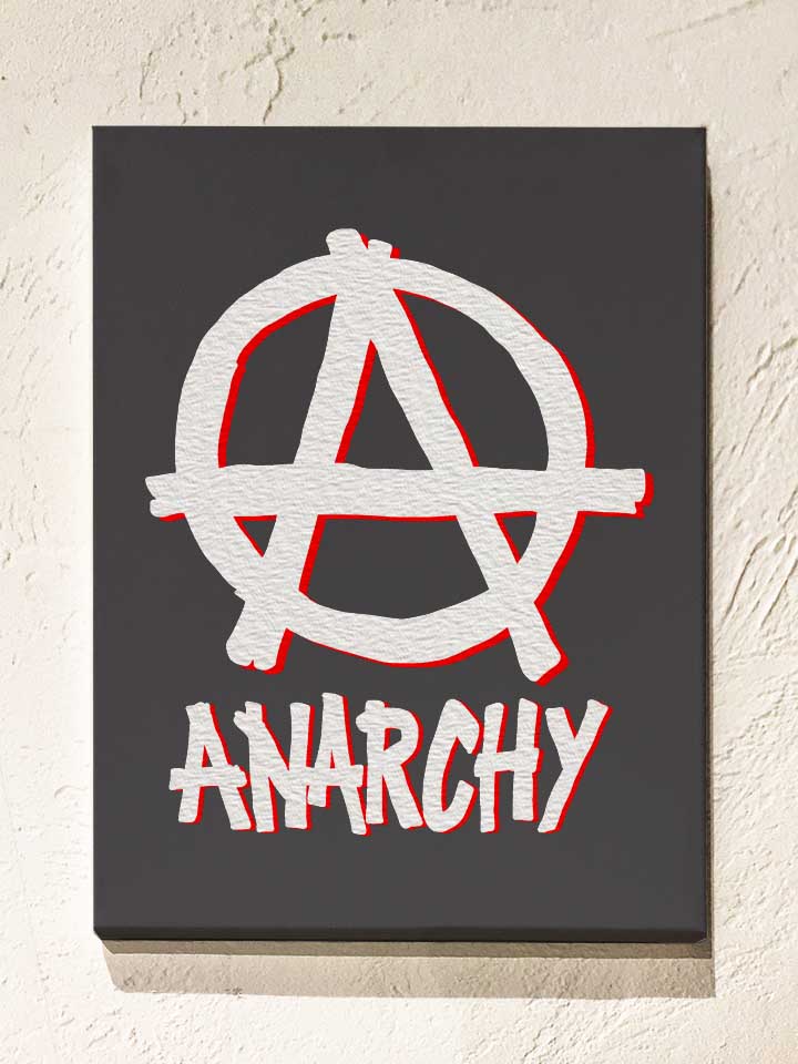 Anarchy Logo Leinwand dunkelgrau 30x40 cm
