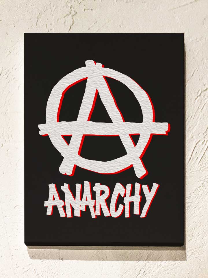 Anarchy Logo Leinwand schwarz 30x40 cm