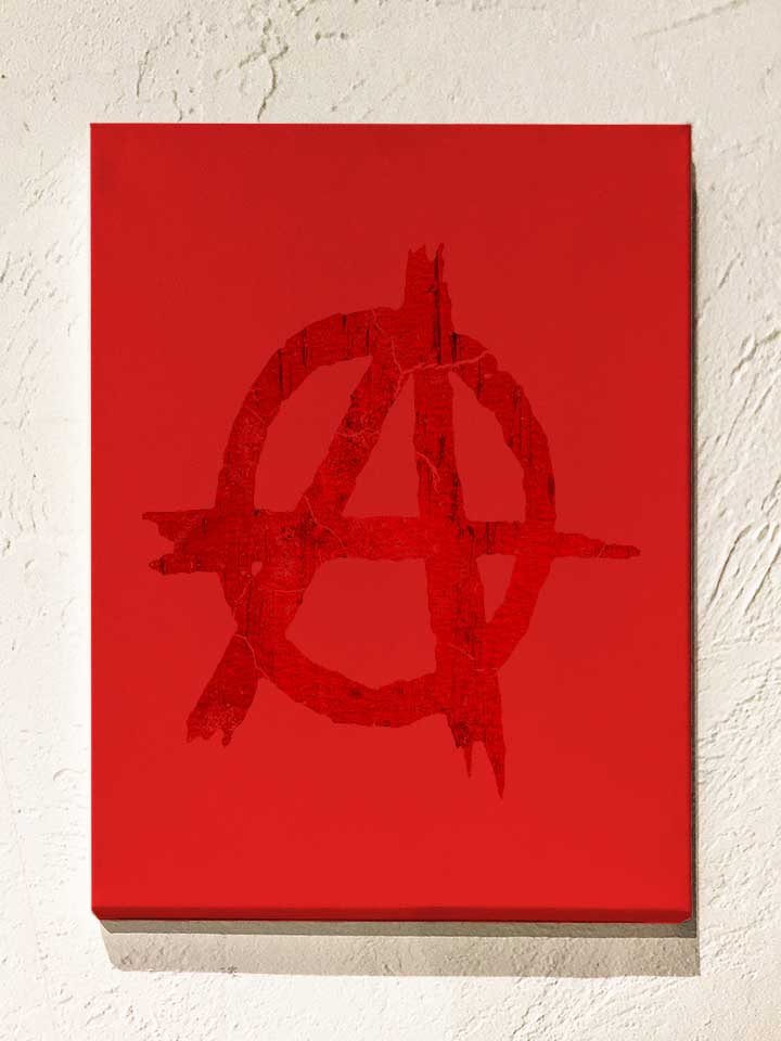 Anarchy Vintage Leinwand rot 30x40 cm