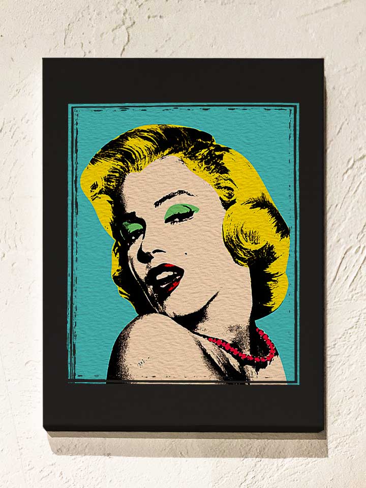Andy Warhol Marilyn Leinwand schwarz 30x40 cm