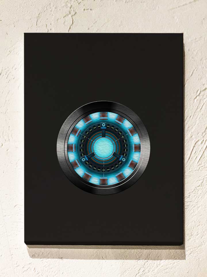 Arc Reactor Iron Man Leinwand schwarz 30x40 cm