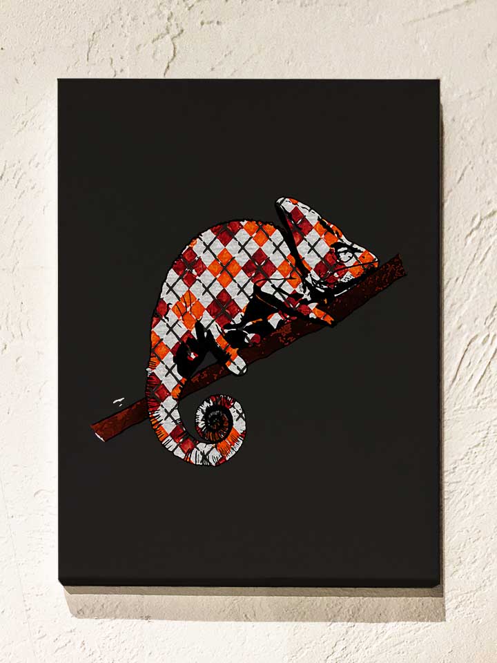 argyle-chameleon-leinwand schwarz 1