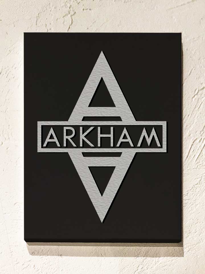 Arkham Logo Leinwand schwarz 30x40 cm