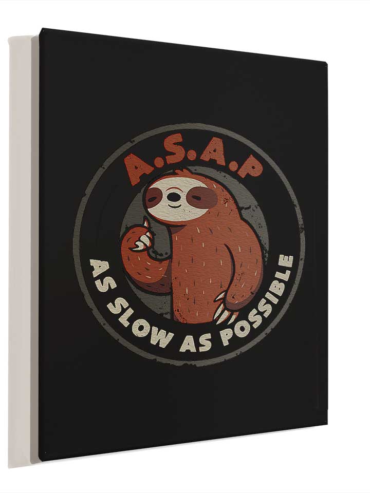 as-slow-as-possible-sloth-leinwand schwarz 4