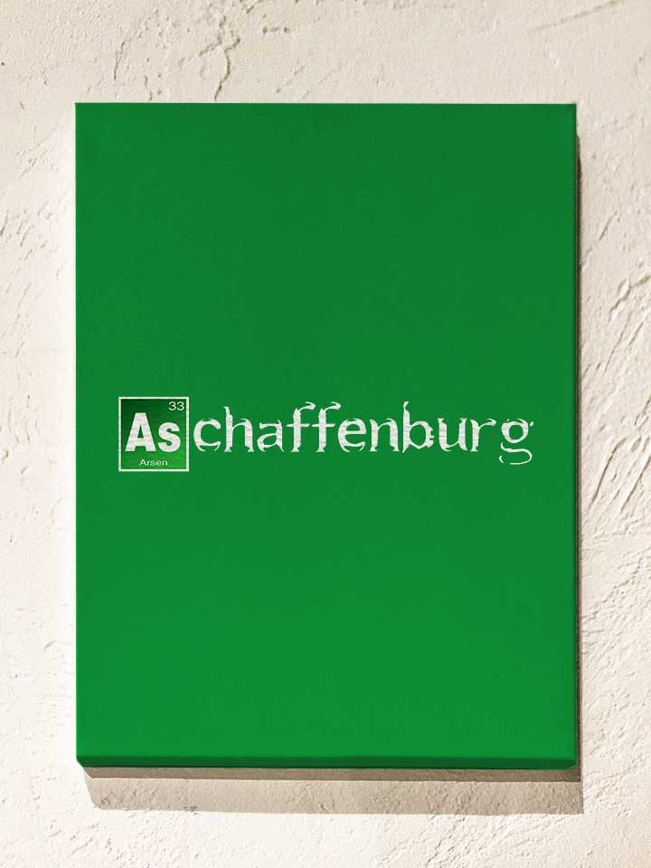 Aschaffenburg Leinwand gruen 30x40 cm