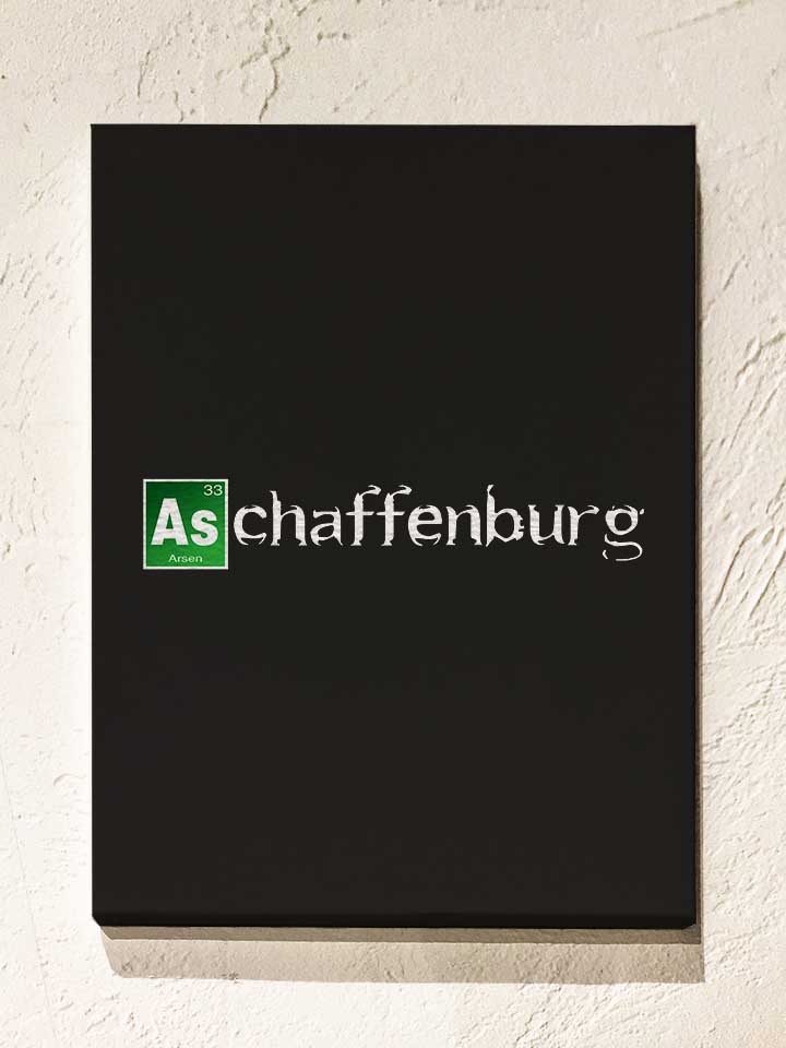 Aschaffenburg Leinwand schwarz 30x40 cm