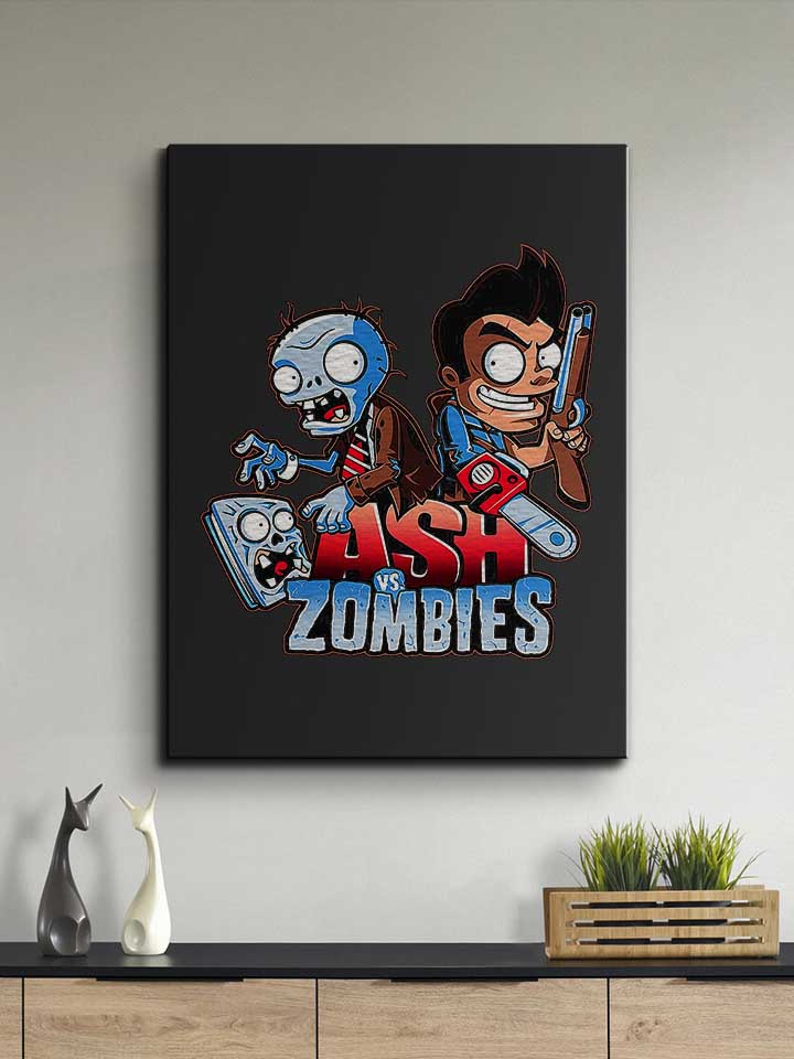 ash-vs-zombies-leinwand schwarz 2