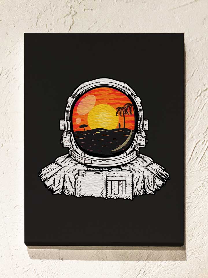 astronaut-beach-leinwand schwarz 1