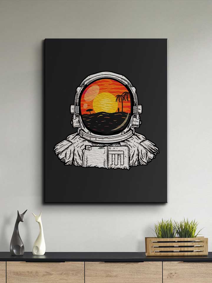 astronaut-beach-leinwand schwarz 2