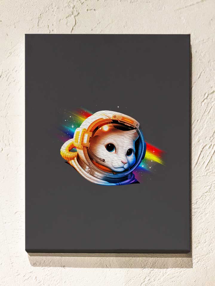 astronaut-cat-03-leinwand dunkelgrau 1