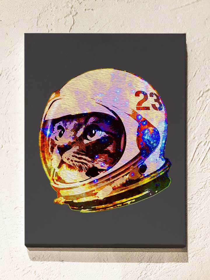 astronaut-space-cat-02-leinwand dunkelgrau 1
