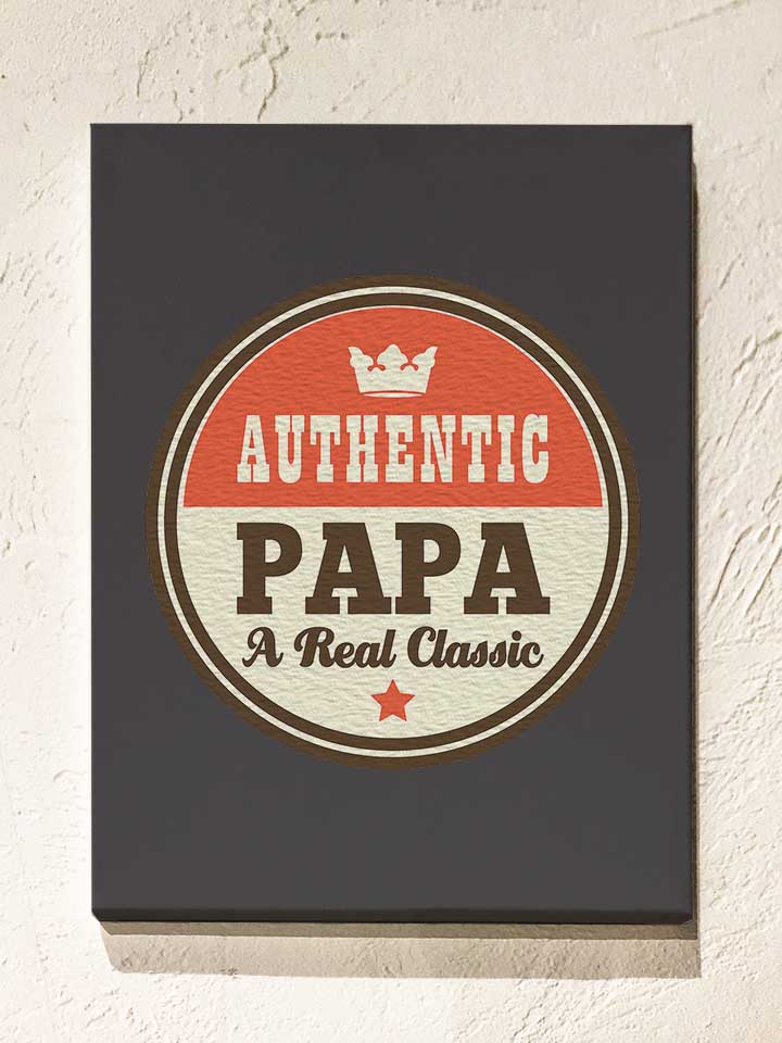 authentic-papa-t-leinwand dunkelgrau 1