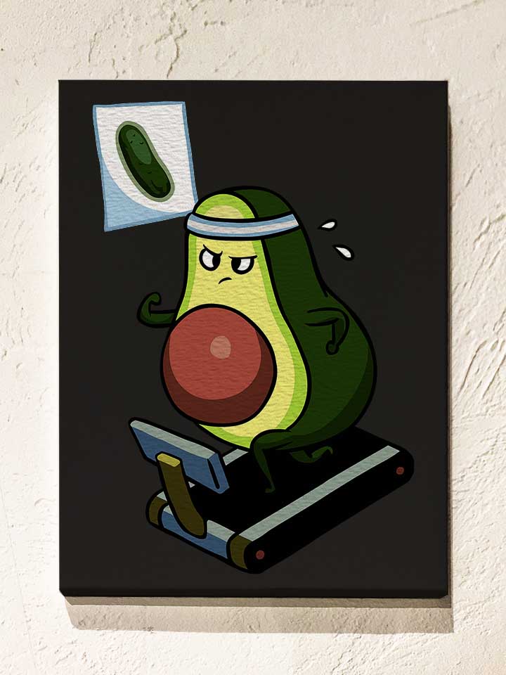 avocado-cardio-leinwand schwarz 1