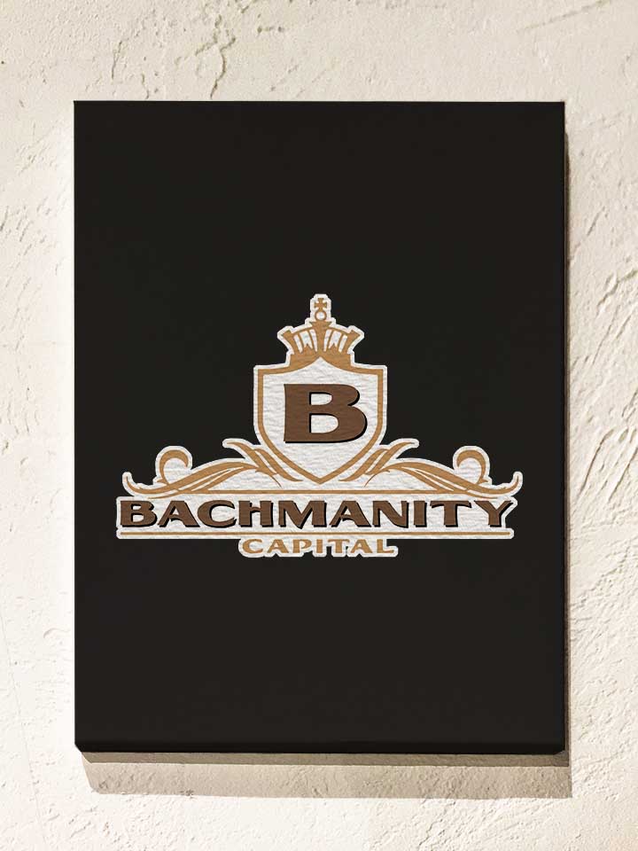 Bachmanity Capital Leinwand schwarz 30x40 cm