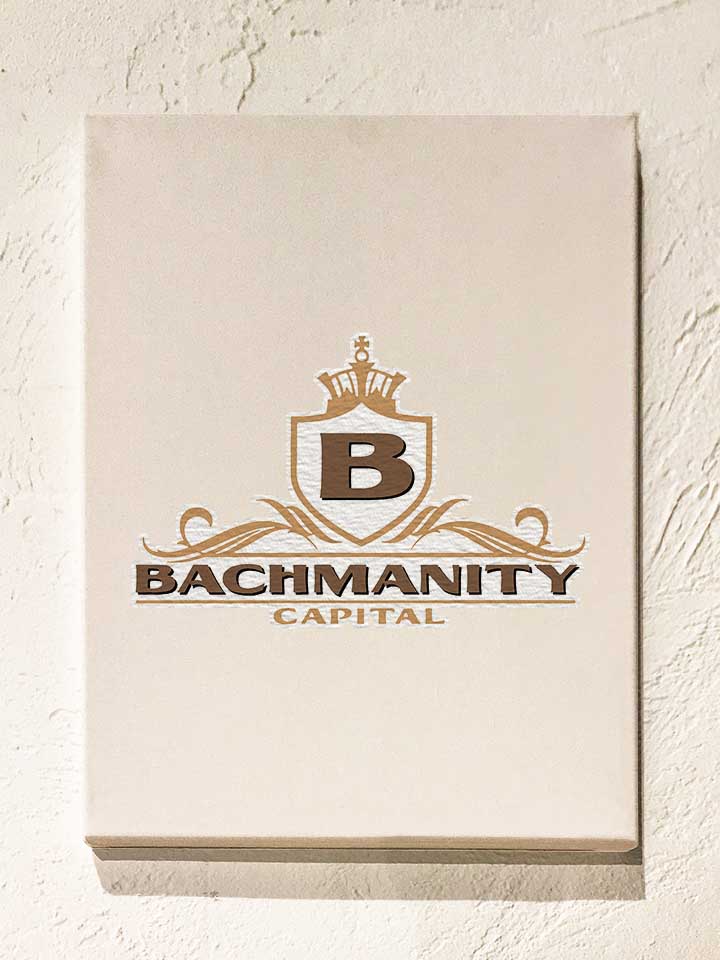 Bachmanity Capital Leinwand weiss 30x40 cm