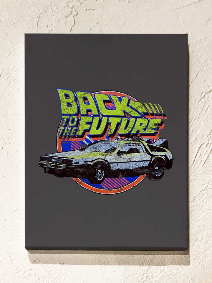 Back To The Future Leinwand dunkelgrau 30x40 cm