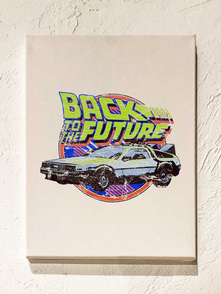 Back To The Future Leinwand weiss 30x40 cm