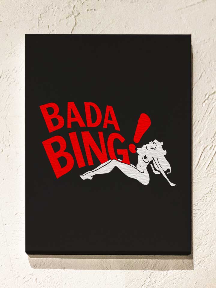 Bada Bing Leinwand schwarz 30x40 cm